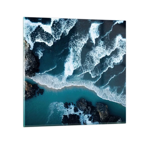 Glasbild - Bild auf glas - In Wellen gehüllt - 50x50 cm