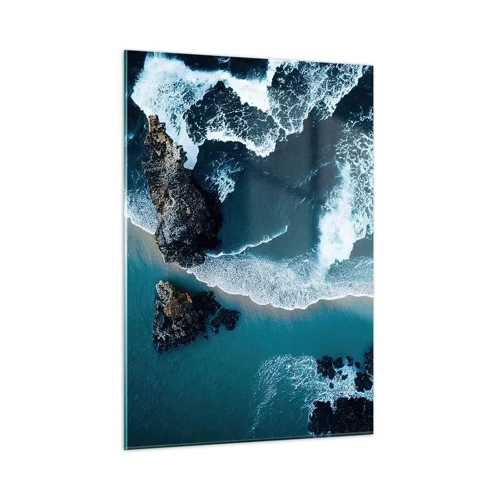 Glasbild - Bild auf glas - In Wellen gehüllt - 50x70 cm