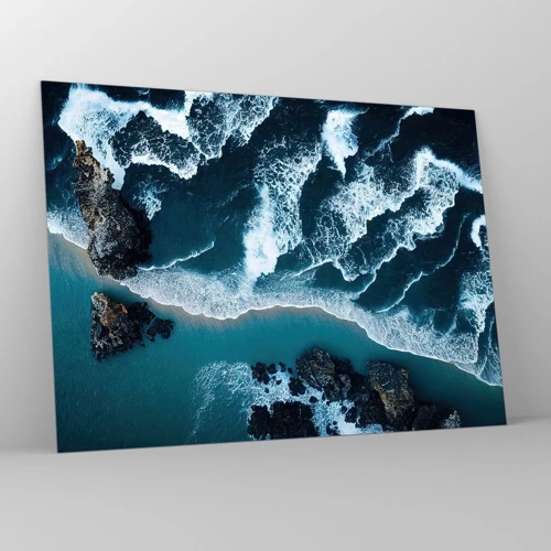 Glasbild - Bild auf glas - In Wellen gehüllt - 70x50 cm
