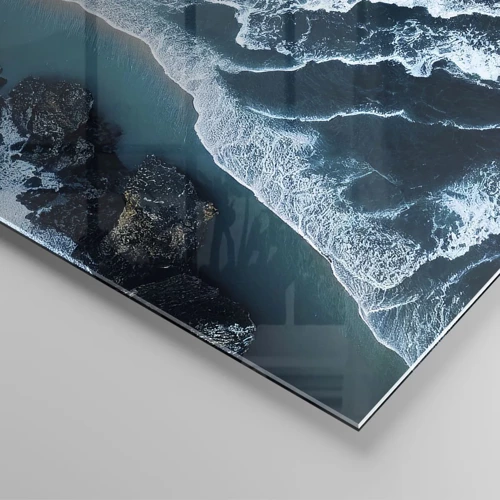 Glasbild - Bild auf glas - In Wellen gehüllt - 70x70 cm