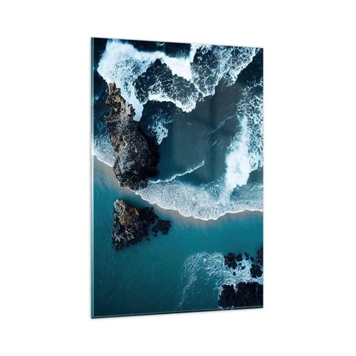 Glasbild - Bild auf glas - In Wellen gehüllt - 80x120 cm