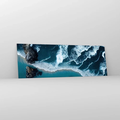 Glasbild - Bild auf glas - In Wellen gehüllt - 90x30 cm