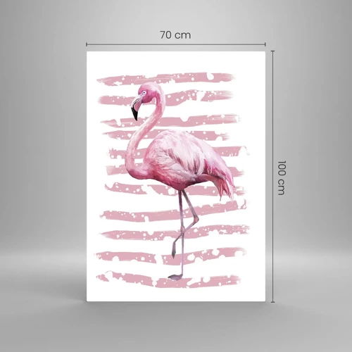 Glasbild - Bild auf glas - In Würde, aber in Pink - 70x100 cm