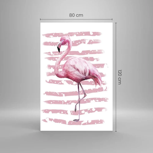 Glasbild - Bild auf glas - In Würde, aber in Pink - 80x120 cm