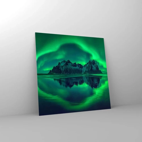 Glasbild - Bild auf glas - In den Armen der Aurora - 30x30 cm
