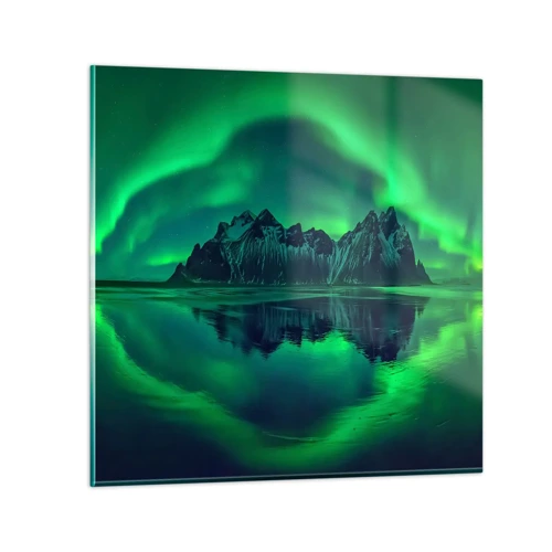 Glasbild - Bild auf glas - In den Armen der Aurora - 70x70 cm