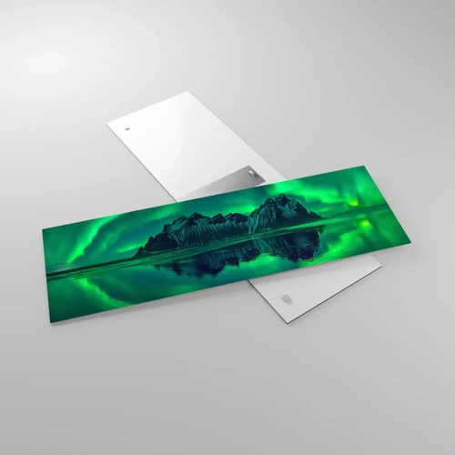 Glasbild - Bild auf glas - In den Armen der Aurora - 90x30 cm