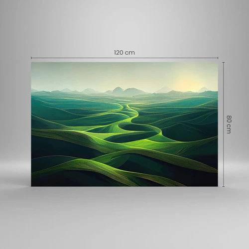 Glasbild - Bild auf glas - In den grünen Tälern - 120x80 cm