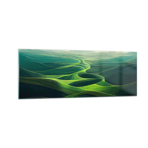 Glasbild - Bild auf glas - In den grünen Tälern - 140x50 cm