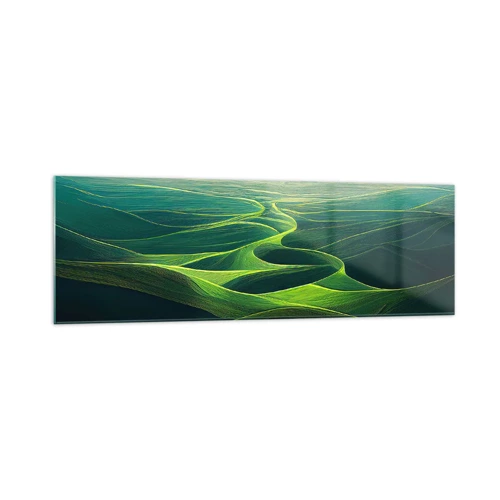 Glasbild - Bild auf glas - In den grünen Tälern - 160x50 cm