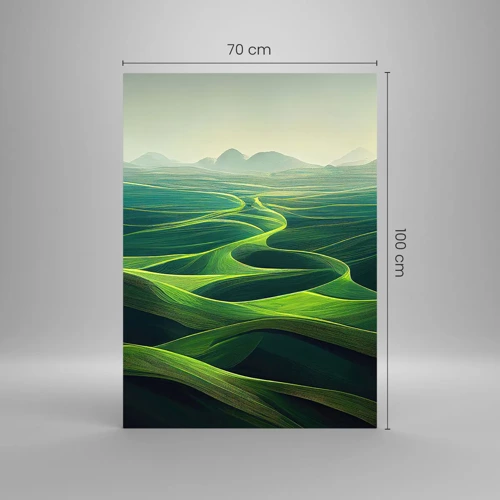 Glasbild - Bild auf glas - In den grünen Tälern - 70x100 cm