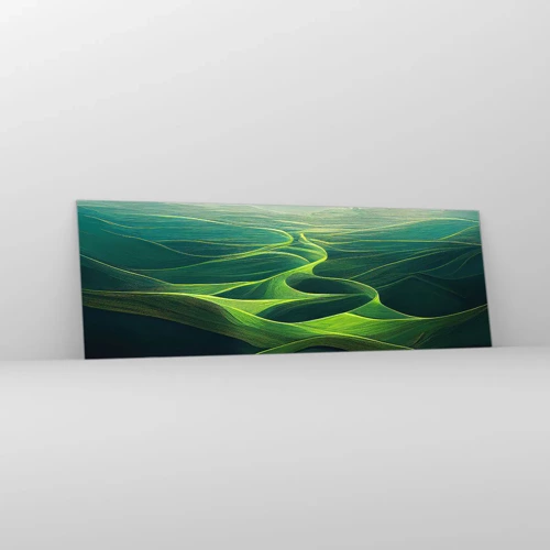 Glasbild - Bild auf glas - In den grünen Tälern - 90x30 cm