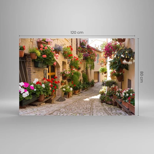 Glasbild - Bild auf glas - In der Flut Blumen - 120x80 cm