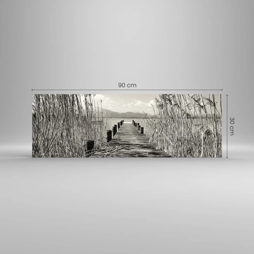Glasbild - Bild auf glas - In der Stille des Grases - 90x30 cm