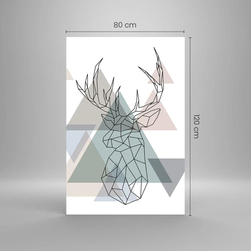 Glasbild - Bild auf glas - In einem geometrischen Wald - 80x120 cm