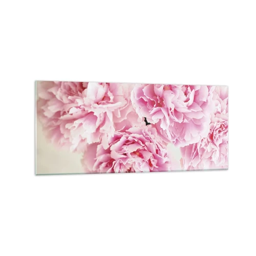 Glasbild - Bild auf glas - In rosa Glamour - 120x50 cm