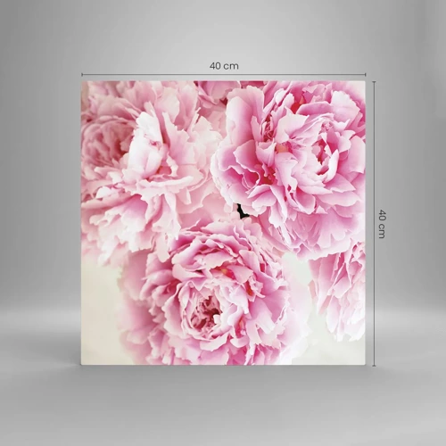 Glasbild - Bild auf glas - In rosa Glamour - 40x40 cm