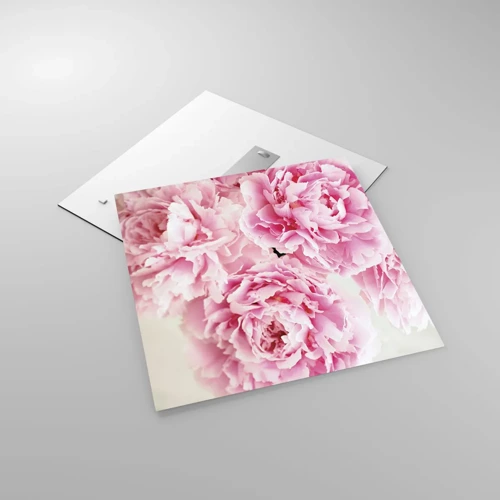 Glasbild - Bild auf glas - In rosa Glamour - 60x60 cm