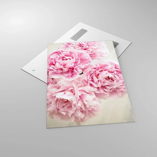 Glasbild - Bild auf glas - In rosa Glamour - 70x100 cm