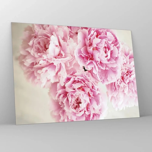 Glasbild - Bild auf glas - In rosa Glamour - 70x50 cm