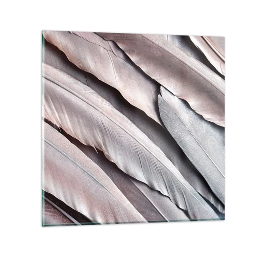 Glasbild - Bild auf glas - In rosa Silber - 40x40 cm