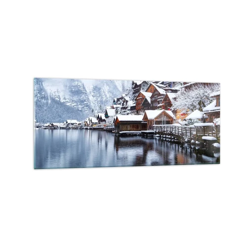 Glasbild - Bild auf glas - In winterlicher Dekoration - 120x50 cm