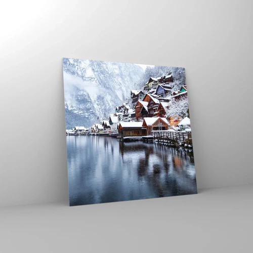 Glasbild - Bild auf glas - In winterlicher Dekoration - 40x40 cm