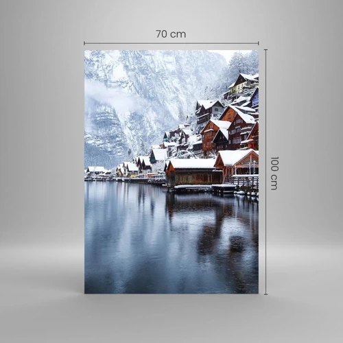 Glasbild - Bild auf glas - In winterlicher Dekoration - 70x100 cm