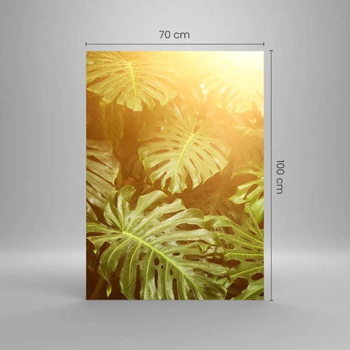 Glasbild - Bild auf glas - Ins Grüne tretren... - 70x100 cm