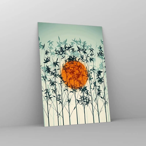 Glasbild - Bild auf glas - Japanische Sonne - 50x70 cm