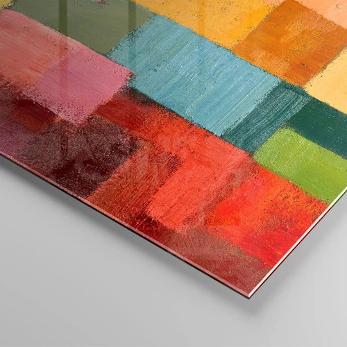 Glasbild - Bild auf glas - Jeder ist anders, alle bunt - 50x50 cm