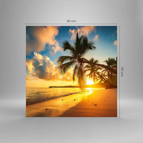 Glasbild - Bild auf glas - Karibischer Traum - 60x60 cm