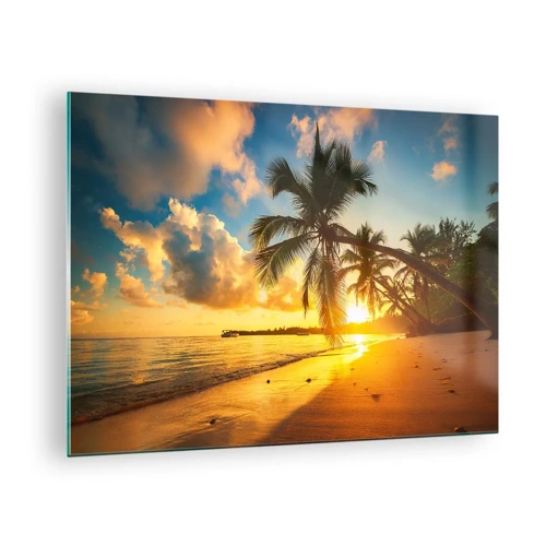 Glasbild - Bild auf glas - Karibischer Traum - 70x50 cm