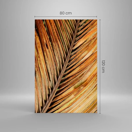 Glasbild - Bild auf glas - Kokosnuss-Gold - 80x120 cm
