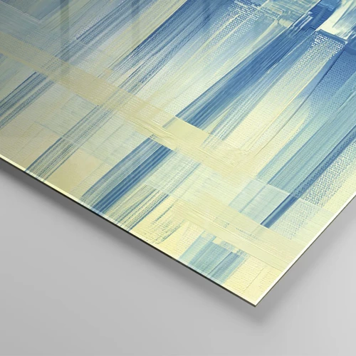 Glasbild - Bild auf glas - Komposition in Türkis - 80x120 cm
