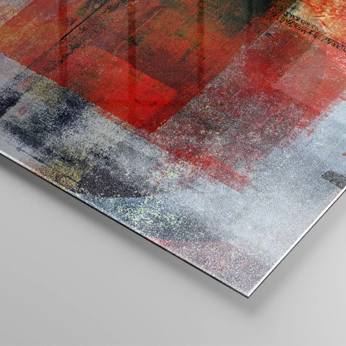 Glasbild - Bild auf glas - Komposition leuchtet - 90x30 cm