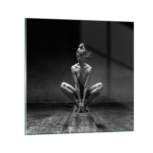 Glasbild - Bild auf glas - Konzentration der Tanzenergie - 30x30 cm