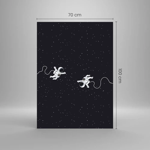 Glasbild - Bild auf glas - Kosmischer Tanz - 70x100 cm