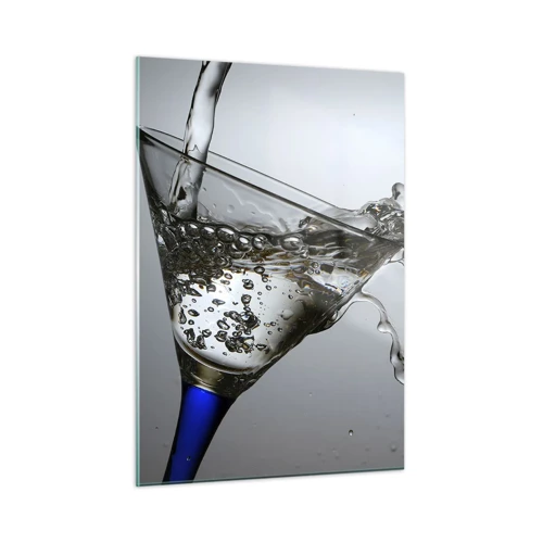 Glasbild - Bild auf glas - Kristallwasser in Kristallglas - 50x70 cm