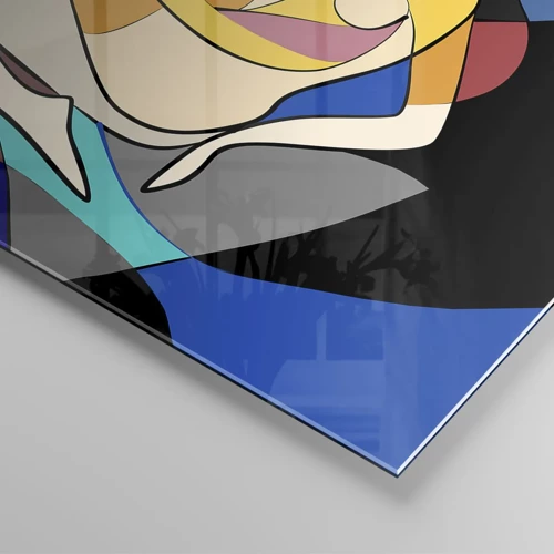 Glasbild - Bild auf glas - Kubistischer Akt - 100x70 cm