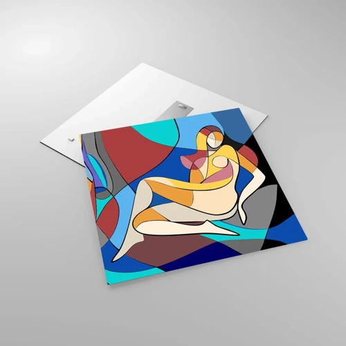 Glasbild - Bild auf glas - Kubistischer Akt - 60x60 cm