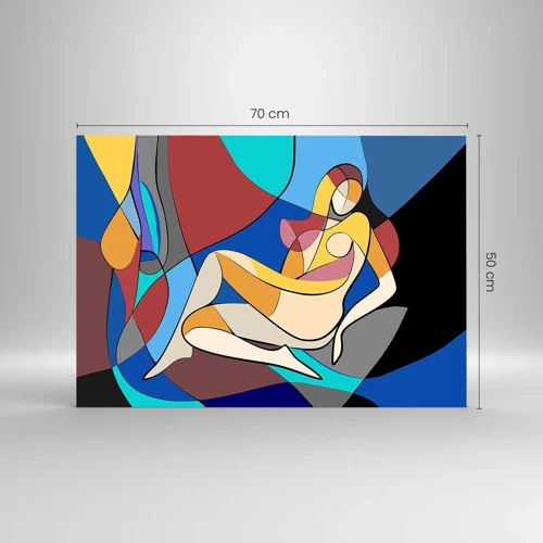 Glasbild - Bild auf glas - Kubistischer Akt - 70x50 cm
