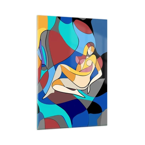 Glasbild - Bild auf glas - Kubistischer Akt - 80x120 cm