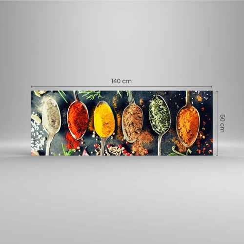 Glasbild - Bild auf glas - Kulinarische Magie - 140x50 cm