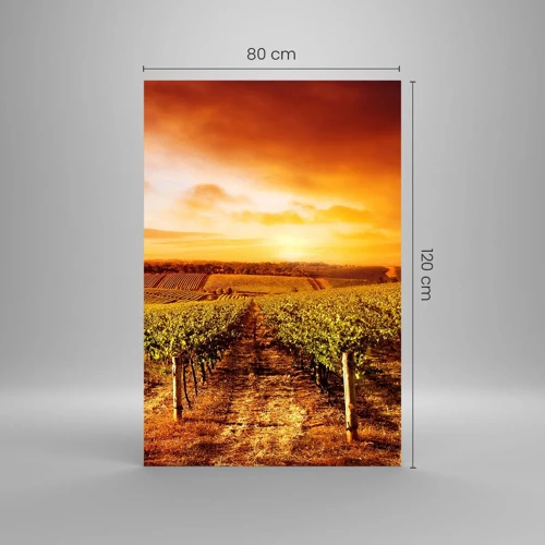 Glasbild - Bild auf glas - Leicht fruchtig mit einem Hauch Sonnenschein - 80x120 cm