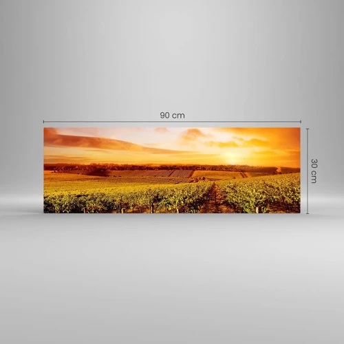 Glasbild - Bild auf glas - Leicht fruchtig mit einem Hauch Sonnenschein - 90x30 cm