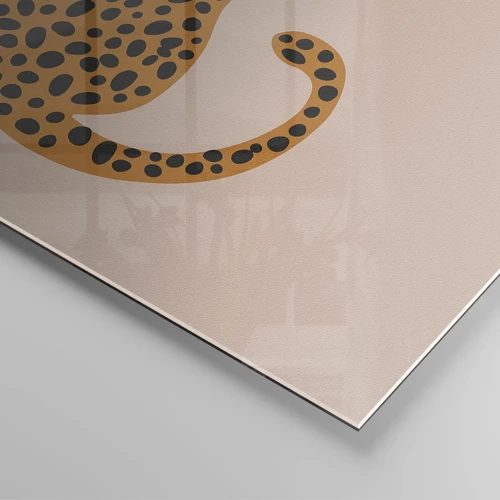 Glasbild - Bild auf glas - Leopardenmuster ist ein modisches Muster - 50x50 cm
