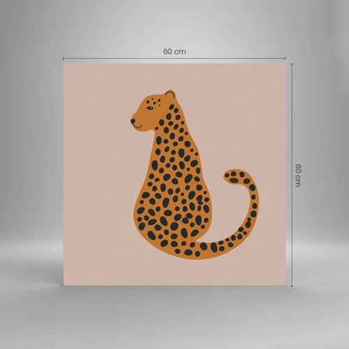 Glasbild - Bild auf glas - Leopardenmuster ist ein modisches Muster - 60x60 cm