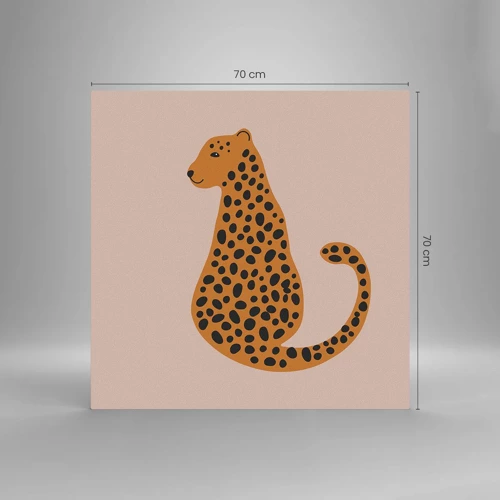Glasbild - Bild auf glas - Leopardenmuster ist ein modisches Muster - 70x70 cm