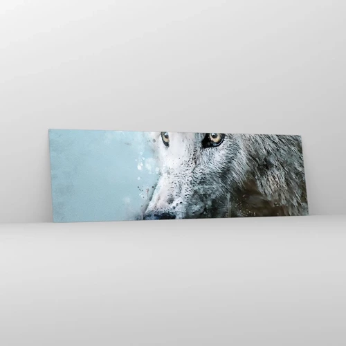 Glasbild - Bild auf glas - Lerne die Wolfsseele kennen - 160x50 cm